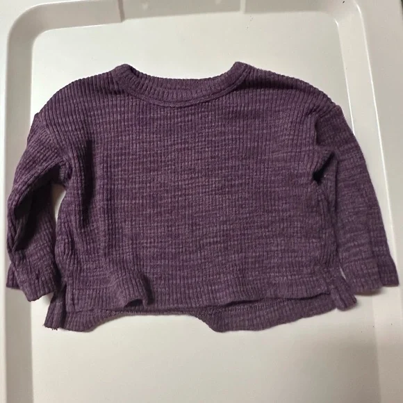 Kids Ribbed Matching Set — Purple - Picture 2 of 3